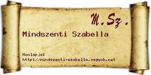 Mindszenti Szabella névjegykártya